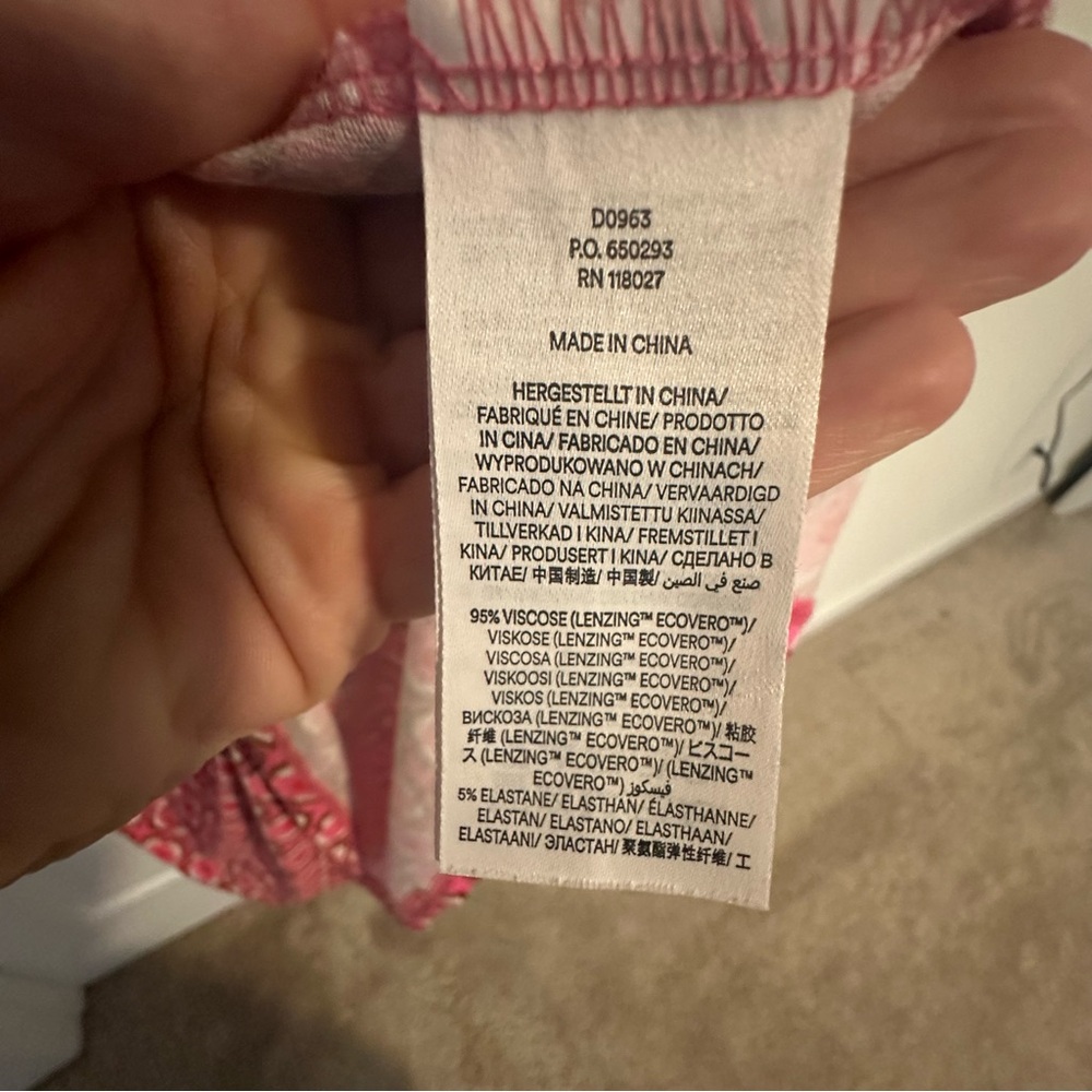 BODEN Thea sleeveless midi Dress pink and red stretchy size 12 - Picture 4 of 5